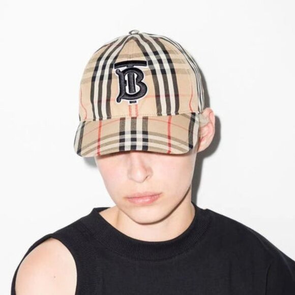 NWT Authentic Burberry TARTAN EMBROIDERED LOGO CAP - unisex - Picture 7 of 8